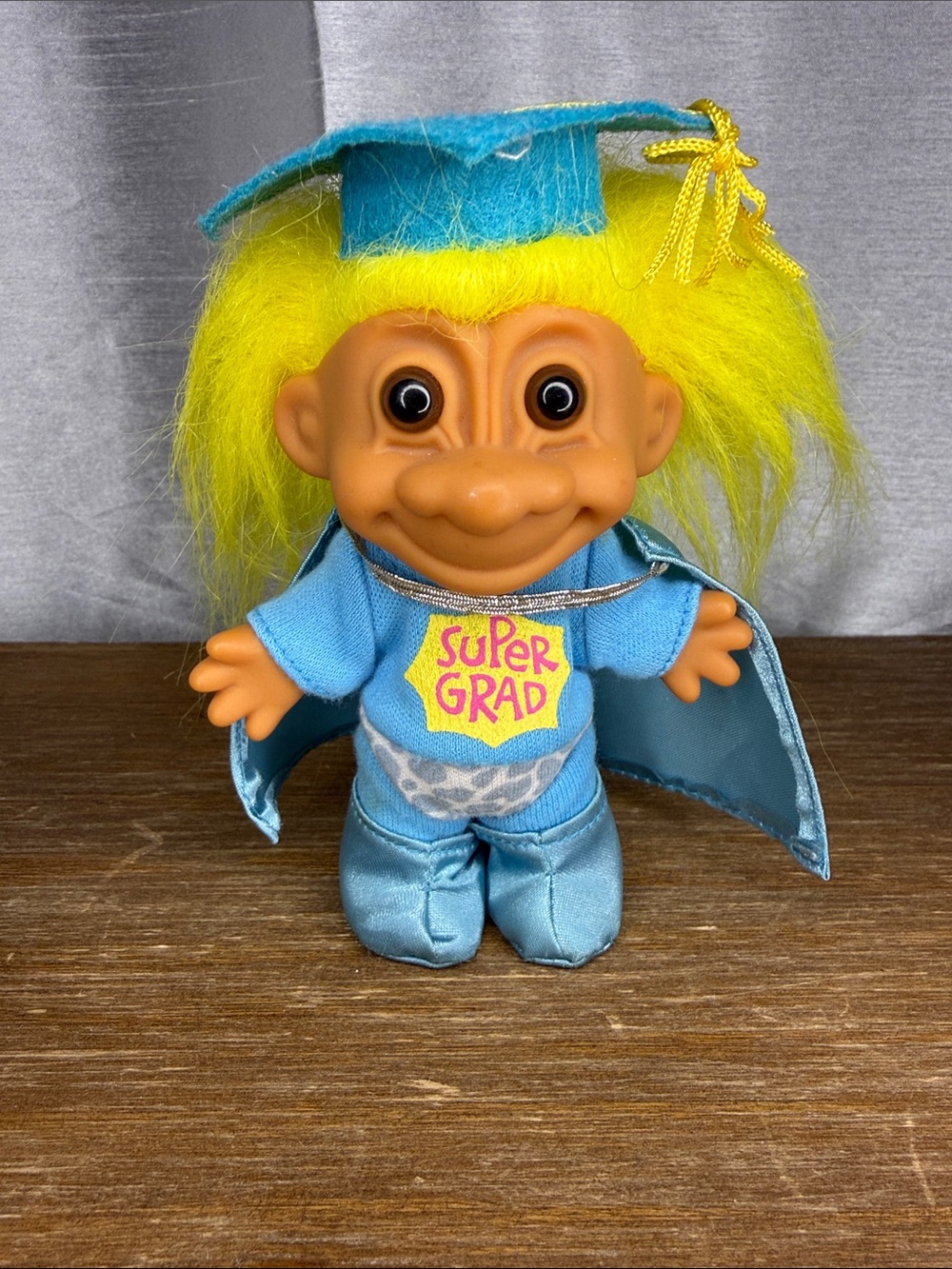 Russ Troll Super Grad Blue 5” with Cape Cap Tassel Collectible Celebrate